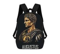 sinyumoney Emperor Augustus Octavian School Backpack 3D Printed School Bags Boys Girls Laptop Backpack for Kids/Students/Adults 17inch