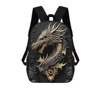 sinyumoney Emperor Dragon Art Deco Backpack School Lightweight Airport College Students Back Pack for Campus Outdoor Travel Sports 17inch
