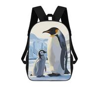 sinyumoney Emperor Penguin Family Backpacks Kids School Backpack School Bag 3D Printed Fashion School Bags for Boys Elementary And Middle School Students 17inch