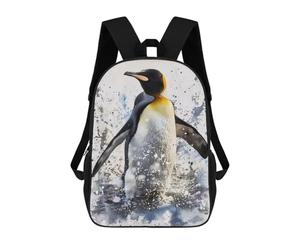sinyumoney Emperor Penguin Watercolor Backpack School Rucksack Casual Daypacks School Work Travel Bag for Girl, Teen Girls 17inch