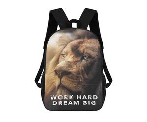 sinyumoney Empower Your Ambition Today! School Bag 3D Printed Backpacks Fashion Kids School Backpack Boys Rucksacks for Boys Middle School Students 17inch