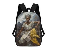 sinyumoney Empress Amidst Warriors Children's School Backpack 3D Printed for Kids Travel Rucksacks Book Bags Kids School Bag 17inch