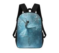 sinyumoney Enchanted Ballet Dance in Flowers School Backpack High Secondary School Bags Casual Backpack for Girl, Teen Girls 17inch