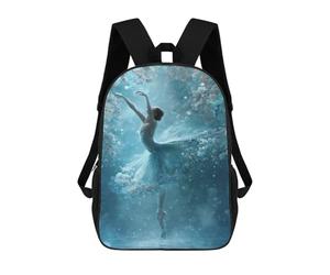 sinyumoney Enchanted Ballet Dance in Flowers School Backpack High Secondary School Bags Casual Backpack for Girl, Teen Girls 17inch