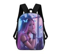 sinyumoney Enchanted Butterfly Dreamscape Children's Backpacks School Backpack 3D Printed for Kids Travel Rucksacks Book Bags Kids 17inch School Bag