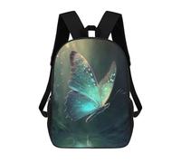 sinyumoney Enchanted Butterfly Flight Children's School Backpack 3D Printed for Kids Travel Rucksacks Book Bags Kids School Bag 17inch