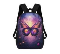 sinyumoney Enchanted Butterfly Forest Children's Backpacks School Backpack 3D Printed for Kids Travel Rucksacks Book Bags Kids 17inch School Bag