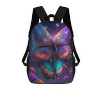 sinyumoney Enchanted Butterfly Garden Backpack Kids School Bag Boys Cartoon 3D Print Students Schoolbag Laptop Daypack for Boys Girls 17inch