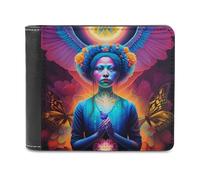 sinyumoney Enchanted Butterfly Guardian 3D Print Clutch Purse Coin Pocket ID RFID Blocking Stylish Banknote Compartments Fashion Slim Wallets 11.7cm*9.5cm