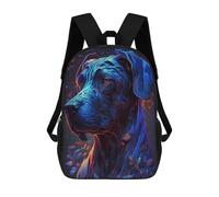 sinyumoney Enchanted Canine Portrait -2 Backpack for School 3D Printed Boys Girls School BagChildren Bookbag Travel Rucksack 17inch
