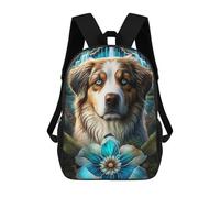 sinyumoney Enchanted Canine Portrait Backpack Schoolbags for Boys Girls Casual Sport Daypack Elementary Primary Large Capacity Bookbags 17inch