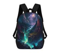 sinyumoney Enchanted Canyon Moonlit Scene Rucksack Lightweight Airport College Students Back Pack for Girls Boys Teenage 17inch