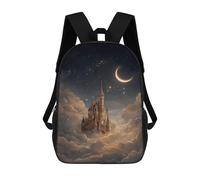 sinyumoney Enchanted Castle in The Sky Backpack School Bag Large School Backpack for Boys - Perfect for Travel, Work And Daily Use 17inch