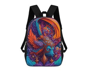 sinyumoney Enchanted Celestial Being Kids School Backpack 3D Printed Fashion School Bag Casual School Bag for Boys Elementary And Middle School Students 17inch