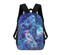 sinyumoney Enchanted Celestial Birds School Bag 3D Printed Children's School Backpack Casual Fashion Travel Backpacks for Kids School Students 17inch