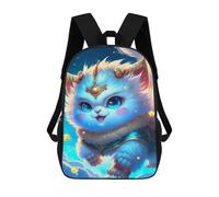 sinyumoney Enchanted Celestial Kitten Children's Backpacks 17inch School Backpack 3D Printed Bag Bookbag for Kids Travel Rucksacks Boy Girl Book Bags Kids School Bag