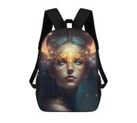 sinyumoney Enchanted Celestial Portrait -1 3D Printed Children's School Backpack for Kids High Capacity Travel Rucksacks Book Bags Kids School Bag Back Pack 17inch