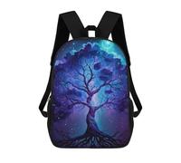 sinyumoney Enchanted Celestial Tree Art Print Children's Backpacks 17inch School Backpack 3D Printed Bag Bookbag for Kids Travel Rucksacks Boy Girl Book Bags Kids School Bag