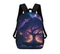 sinyumoney Enchanted Celestial Tree School Backpack for Girls Backpack Water Repellent Casual Daypack Lightweight Rucksack Boy Girl School Backpack 17inch