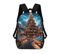 sinyumoney Enchanted Christmas Village Backpack School Business Laptop Rucksack Bag Unisex Casual Daypack for Teenage Girls Boys Women Men 17inch