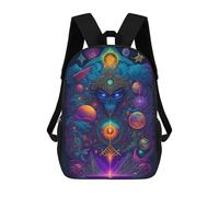 sinyumoney Enchanted Cosmic Gateway Backpack School Bag Lightweight Casual Daypack School Backpacks for Girl, Teen Girls 17inch