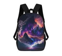 sinyumoney Enchanted Cosmic Landscape School Backpack School Secondary High School College Backpack Travel for Men/Women 17inch