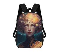 sinyumoney Enchanted Cosmic Portrait Backpack School Bag Daypacks Business Backpack Water Resistant Bookbag for Men/Women 17inch