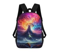 sinyumoney Enchanted Cosmic Tree Landscape Children's Backpacks 17inch School Backpack 3D Printed Bag Bookbag for Kids Travel Rucksacks Boy Girl Book Bags Kids School Bag