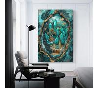 sinyumoney Enchanted Crystal Cavern Painting Kitchen Canvas Wall Art Picture Artwork for Living Room Decorative 20x30inch(50x75cm) Decor for Bedroom Home Decoration