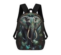 sinyumoney Enchanted Elephant Portrait -1 Children's Backpack, Schoolbag Large Capacity Students Bookbag Rucksack Knapsack for Boys Girls Adults Teen 17inch