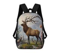sinyumoney Enchanted Elk Backpacks 3D Printed Kids School Backpack Outdoor Casual Daypack Fashion Casual Children Backpacks Cute Travel Bags 17inch