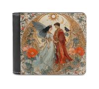 sinyumoney Enchanted Embrace 3D Print PU Leather Wallet Credit Card Cash Id Holder Leather Compartments Leather Wallet Youth Guys 11.7cm*9.5cm