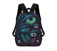 sinyumoney Enchanted Eyes Mystic Artwork School Bag 3D Printed Backpacks Fashion Kids School Backpack Boys Rucksacks for Boys Middle School Students 17inch