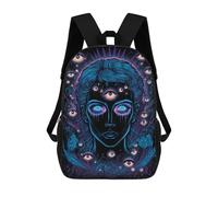sinyumoney Enchanted Eyes Mystic Portrait School Backpack Large Lightweight Casual Backpack for Girls Boys Teenage 17inch