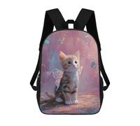 sinyumoney Enchanted Fairy Kitten School Backpack Water Resistant Travel Backpack Computer Bag for Men, Women & Teenage Boys 17inch