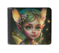 sinyumoney Enchanted Fairy Portrait 3D Print Clutch Purse ID Window Coin Slots Note Section Soft Convenient Purse Youth Guys 11.7cm*9.5cm