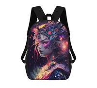 sinyumoney Enchanted Fantasy Portrait -4 School Bag 3D Printed Backpacks Fashion Kids School Backpack Boys Rucksacks for Boys Middle School Students 17inch