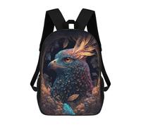 sinyumoney Enchanted Feathered Beast Fashion Student School Backpack Suitable for Boys Girls Kids Casual Outdoor Travel Essential Daypack 17inch