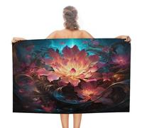 sinyumoney Enchanted Floral Symphony Bathroom Towels Sand Free Quick Dry Absorbent Compact Beach Towel for Travel 130cm*80cm