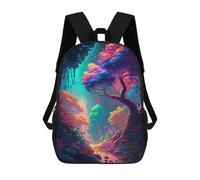 sinyumoney Enchanted Forest 3 Backpack School Bag Water Resistant Computer Rucksack for Teenage Girls Boys Women Men 17inch
