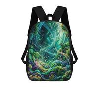 sinyumoney Enchanted Forest A Whimsical Dreamscape Children's 17 Inch School Backpack 3D Printed Casual Daypacks for Kids Travel Rucksacks Book Bags Kids School Bag