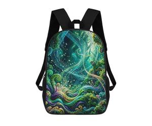 sinyumoney Enchanted Forest A Whimsical Dreamscape Children's 17 Inch School Backpack 3D Printed Casual Daypacks for Kids Travel Rucksacks Book Bags Kids School Bag