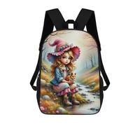sinyumoney Enchanted Forest Adventure 17 Inch Kids Backpack Fashion Fun Backpack Book Bag for Boys And Teenager 3D Printed for Boys