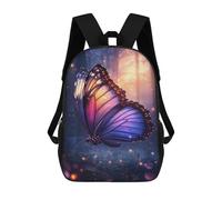 sinyumoney Enchanted Forest Butterfly School Backpack High Secondary School Bags Casual Backpack for Girl, Teen Girls 17inch