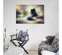sinyumoney Enchanted Forest Cat Reflection Pictures for Hallway for Bedroom Office Bathroom Decor Wall Decoration 20x30inch(50x75cm)