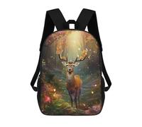 sinyumoney Enchanted Forest Deer -10 School Backpack Water Resistant Computer Rucksack for Teenage Girls Boys Women Men 17inch