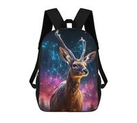 sinyumoney Enchanted Forest Deer -22 Backpack Cartoon Plush Bag, 3D Backpack for Kids School Bag Birthday Gift Idea for Boys And Girls 17inch