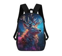 sinyumoney Enchanted Forest Deer Backpacks Kids 17inch School Backpack School Bag 3D Printed School Bag for Boys Elementary And Middle School Students