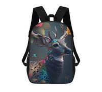 sinyumoney Enchanted Forest Deer Fantasy Backpack School Lightweight Casual Daypack School Backpacks for Men, Women & Teenage Boys 17inch