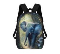 sinyumoney Enchanted Forest Elephant -1 Backpack Kids School Bag Boys Cartoon 3D Print Students Schoolbag Laptop Daypack for Boys Girls 17inch